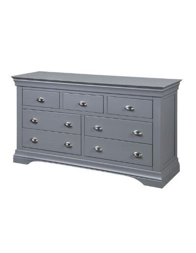 Daniella Bedroom Storage Collection – Elegant Grey Pine Wardrobe, Drawers &amp; Bedside Locker