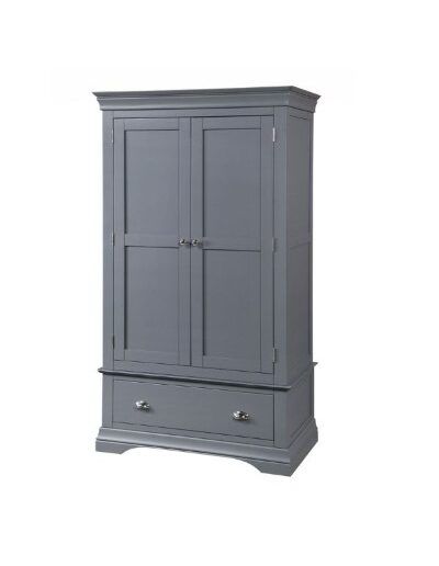 Daniella Bedroom Storage Collection – Elegant Grey Pine Wardrobe, Drawers &amp; Bedside Locker