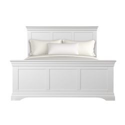 Bella Bed – Elegant White Wooden Bed Frame (Available in 4ft6, 5ft &amp; 6ft)