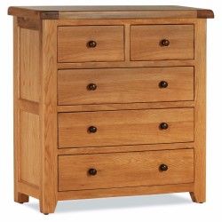 Oscar 5 Drawer Chest – Solid Oak Storage with Style