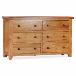 Oscar 6 Drawer Chest – Spacious Solid Oak Storage