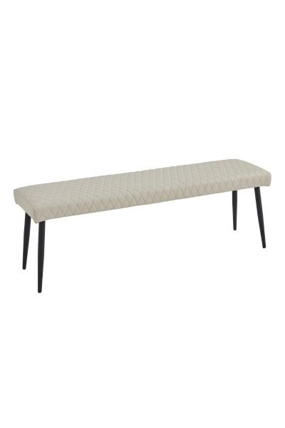 Branca Low Bench – Taupe Fabric