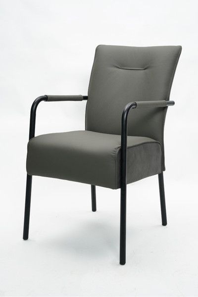 James Leather Dining Chair – Grey