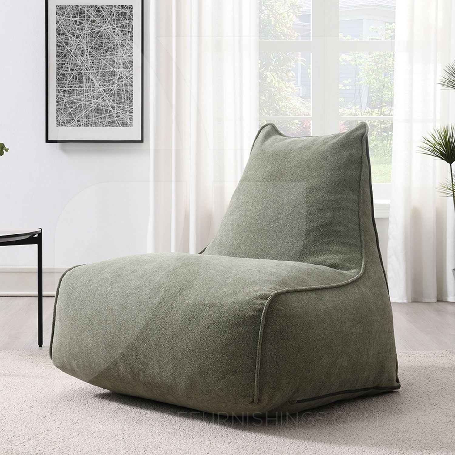 Pearl Lounger Bean Bag – Moss