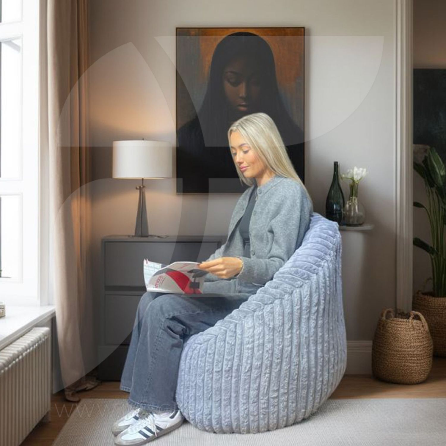 Snug Milano Cord Bean Bag – Grey