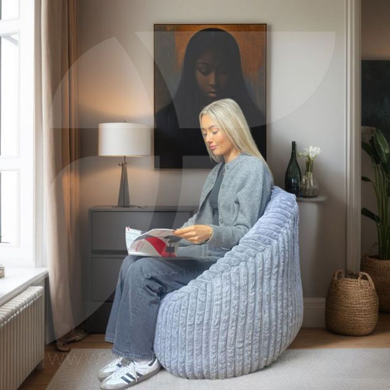 Snug Milano Cord Bean Bag – Grey