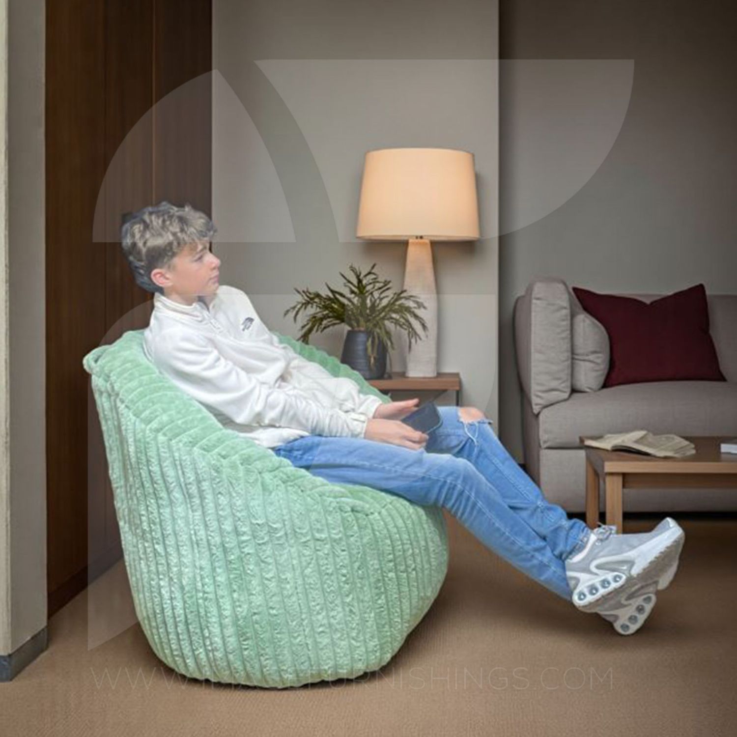 Snug Milano Cord Bean Bag – Green