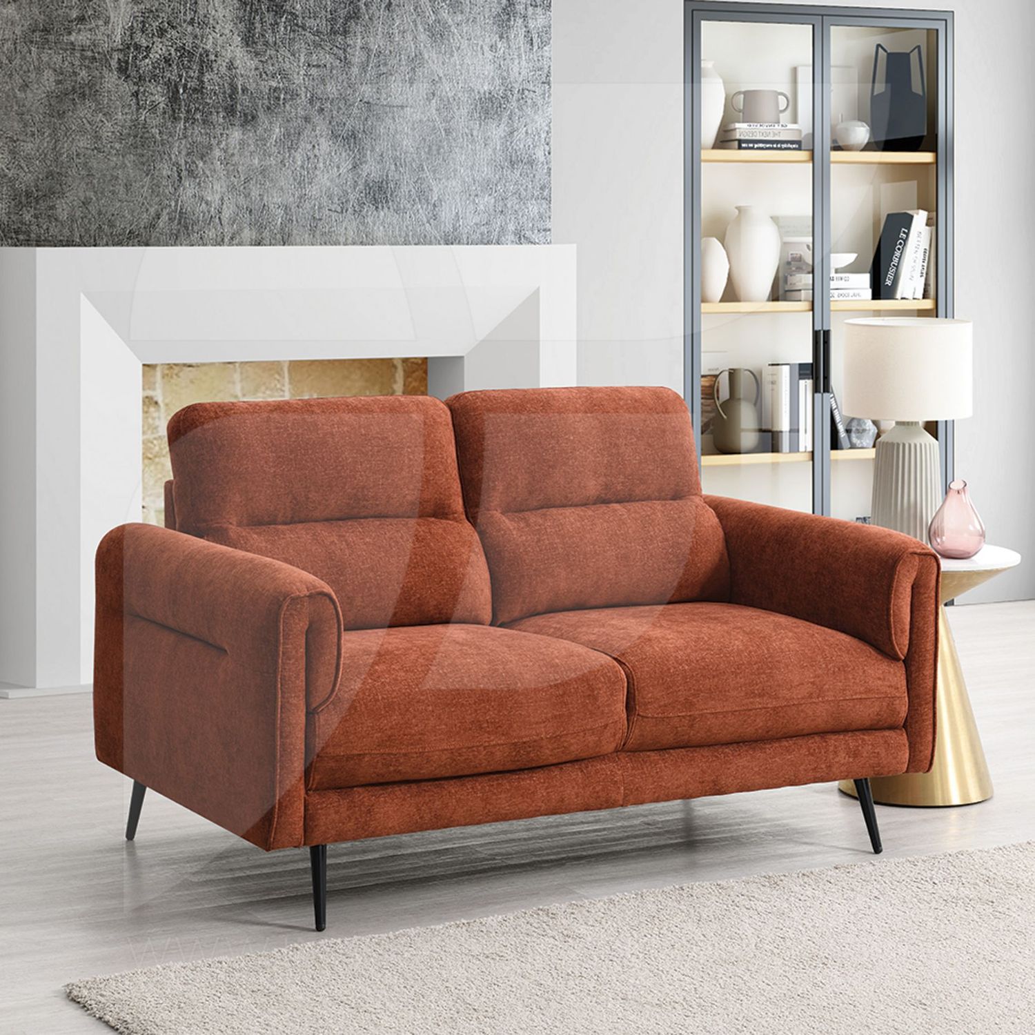 Akley 2 Seater Loveseat – Deep Terra