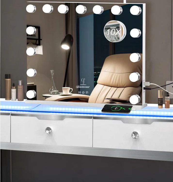 Glow Luminux 15-Bulb Hollywood Makeup Mirror
