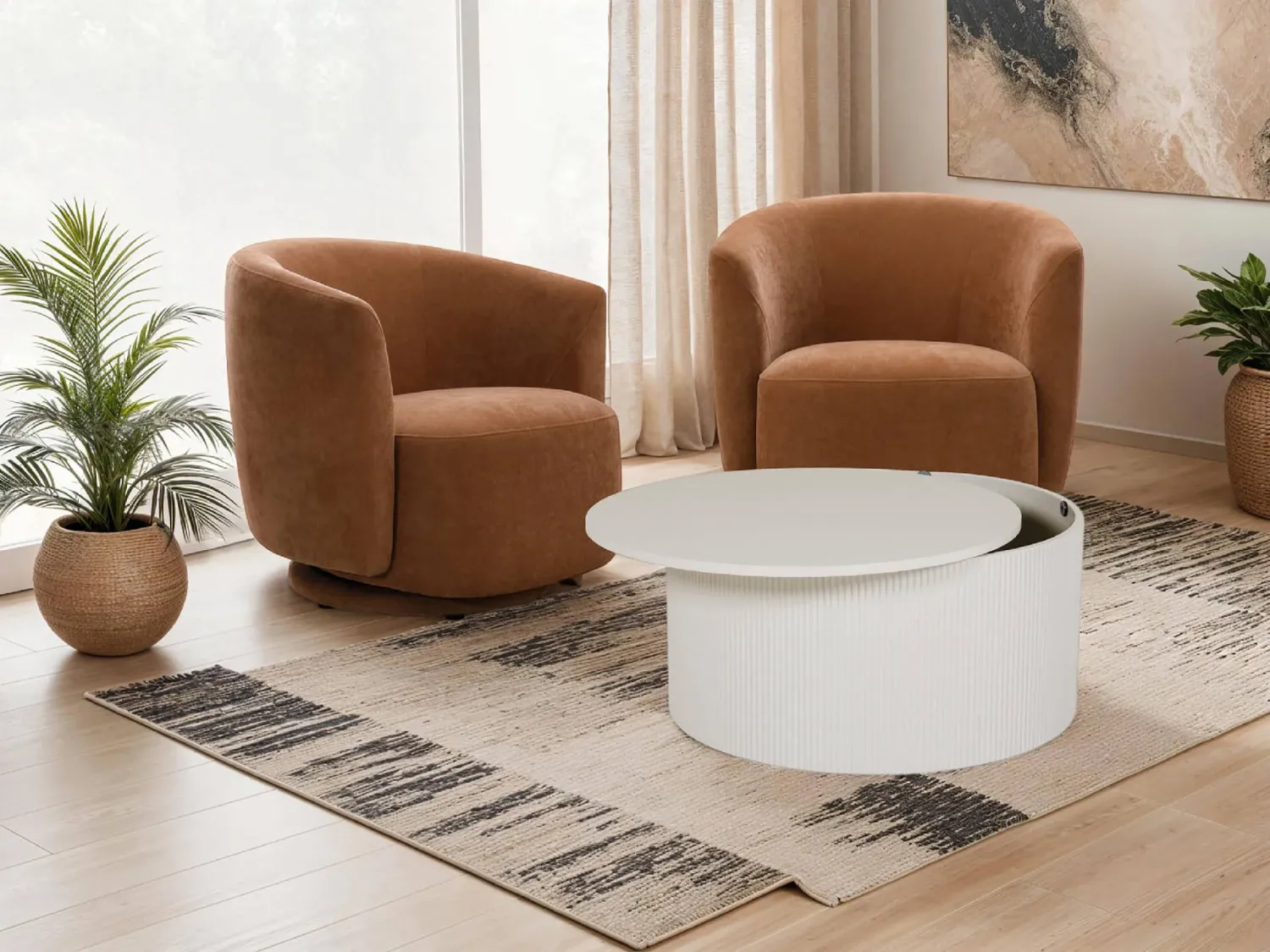 Bodhi Swivel Accent Chair – Umber