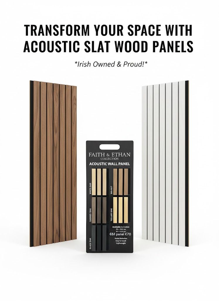 Faith &amp; Ethan: Premium Acoustic Slat Panels from €65.