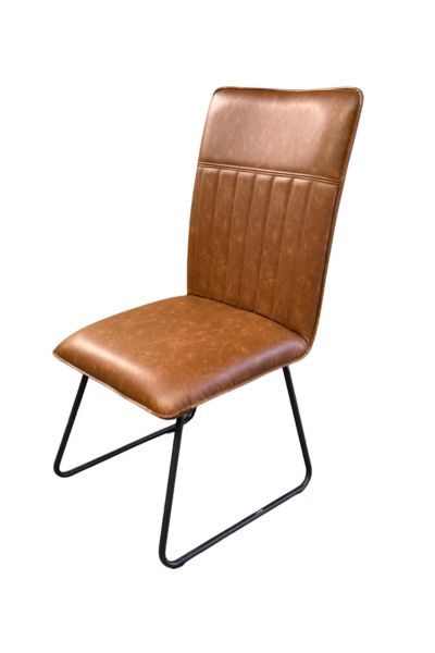 Alfie Dining Chair – Cognac | Grey