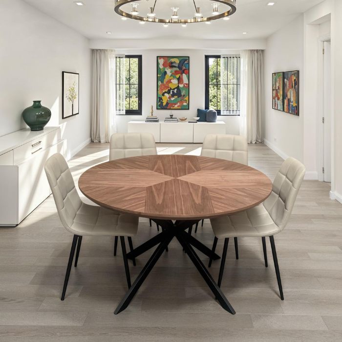 Hendrik 1.2 Metre Round Walnut Dining Table