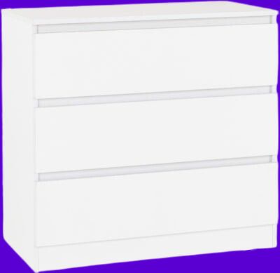 Malvern 3 Drawer Chest White