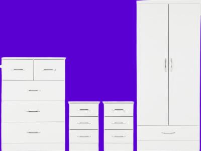 Nevada 2 Door Wardrobe Bedroom Set White