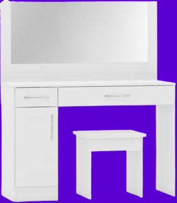 Nevada Vanity/Dressing Table Set White