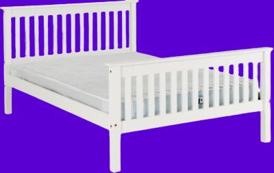 Monaco 4'6 High Foot End Bed White