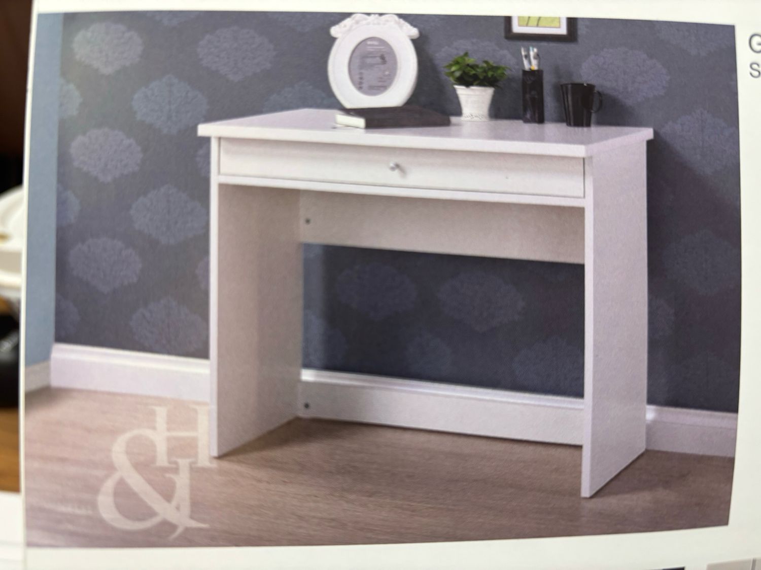 Gina White Office Desk