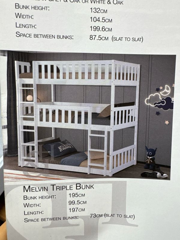 W Bradley Package - 4938 - Melvin Triple Bunk