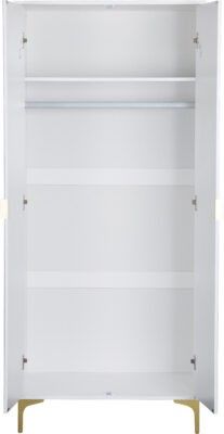 Miami 2 Door Wardrobe - White/Gold