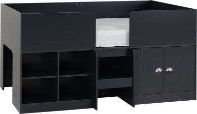 Orlando Low Sleeper Bed - Dark Grey