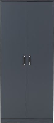 Dakota 2 Door Wardrobe – Dark Grey
