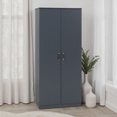 Dakota 2 Door Wardrobe – Dark Grey