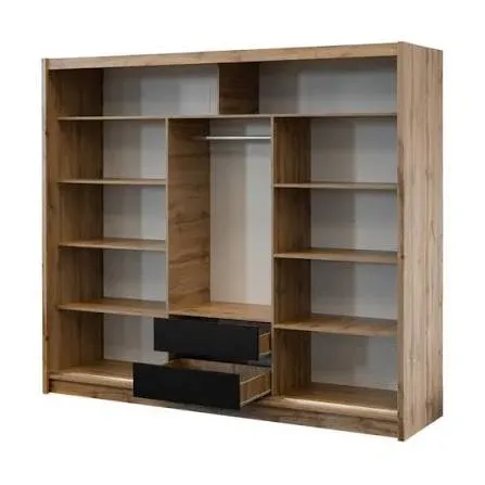 London 2.5 Metre Sliderobe - Wotan Oak