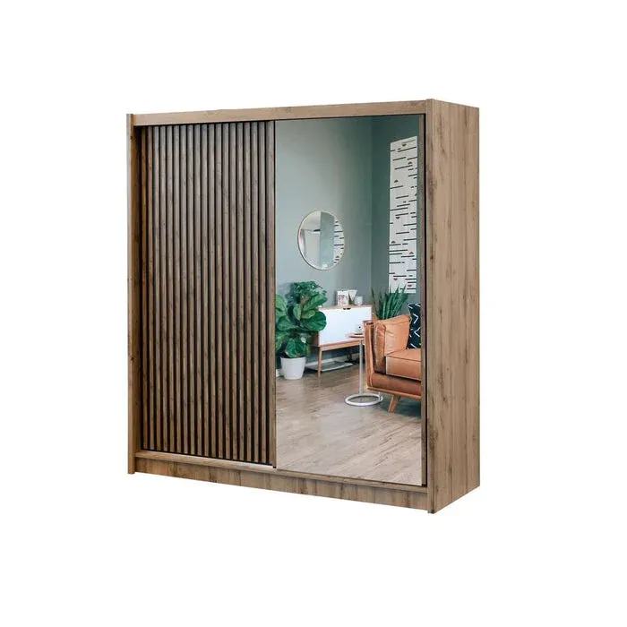 London Sliderobe 2.03 Metre - Wotan Oak