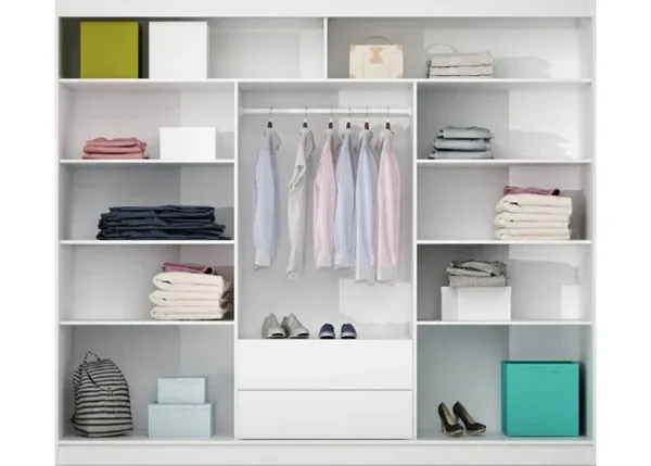 Paris 2.5m Sliderobe – Available in White, Light Oak &amp; Grey