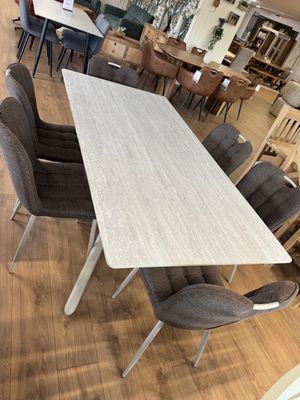 Carlos 1.8m Dining Table & 6 Carlos Chairs