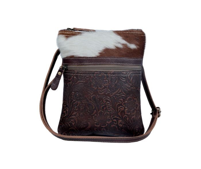 Tangled Vine Embossed Leather Crossbody