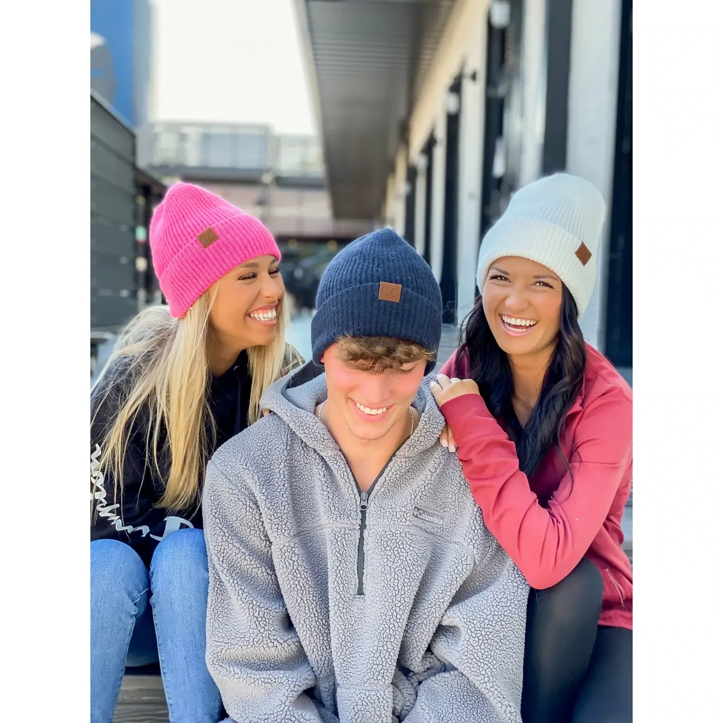 C.C Unisex Soft Ribbed Beanie
