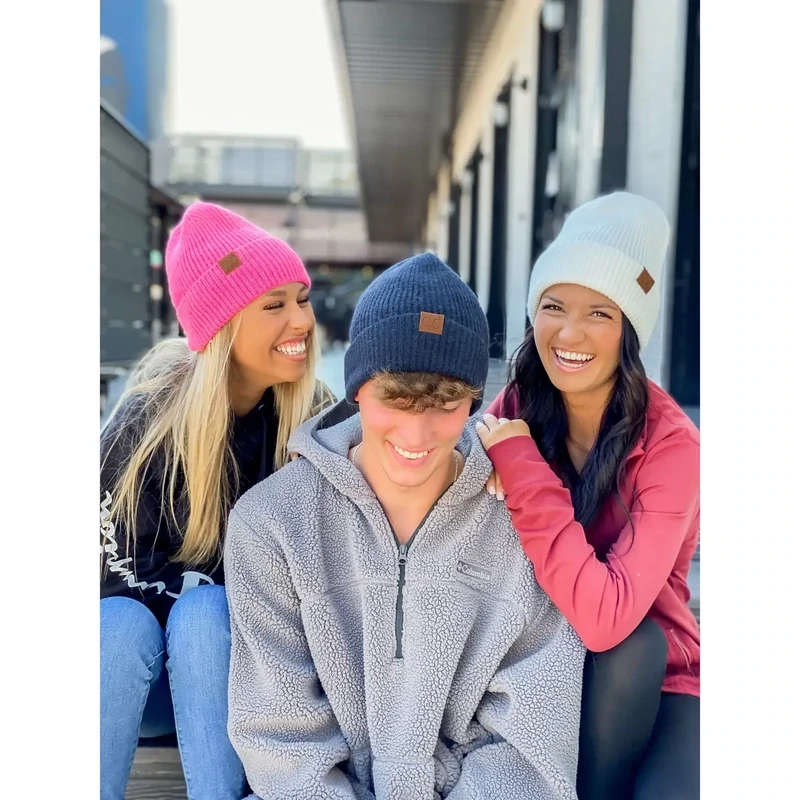 C.C Unisex Soft Ribbed Beanie
