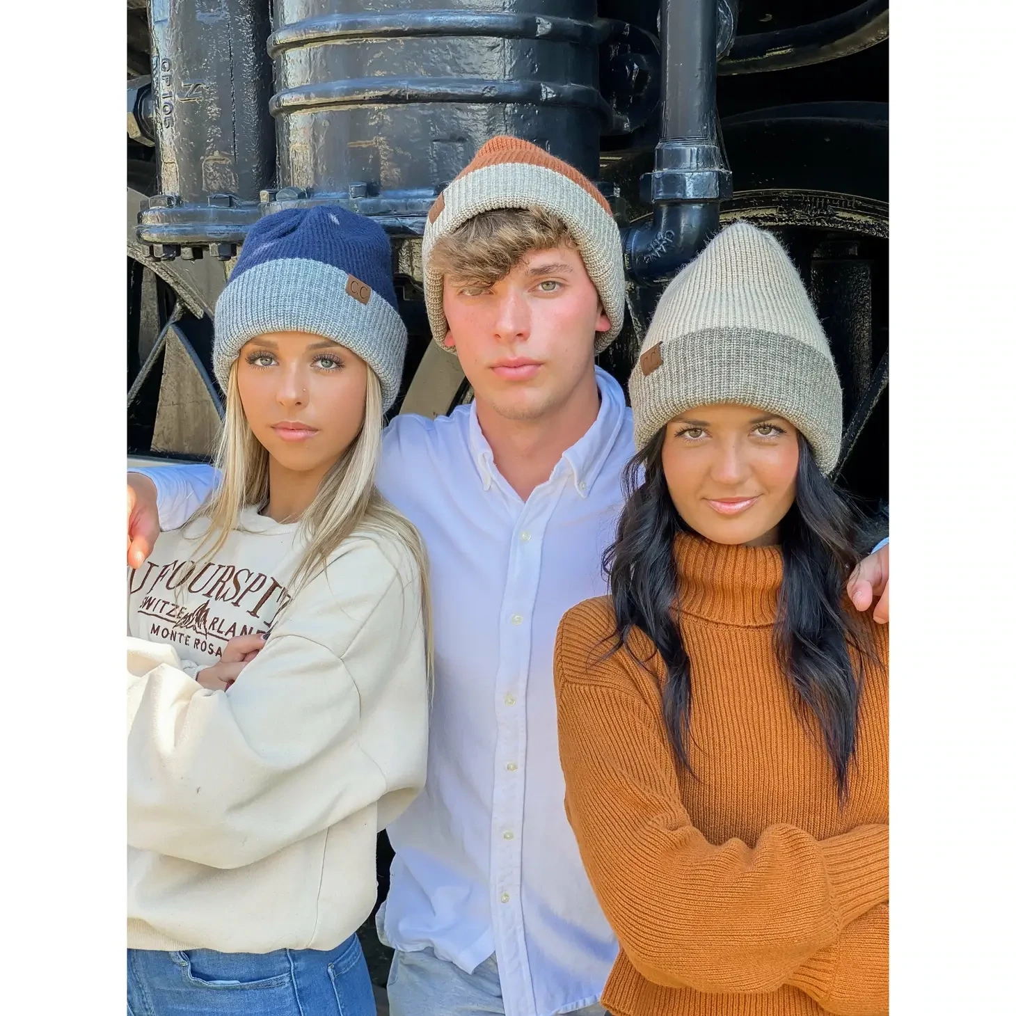 C.C Unisex Reversible Two-Tone Slouchy Beanie
