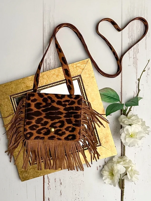 Girls Boho Fringe Crossbody Flap Purse