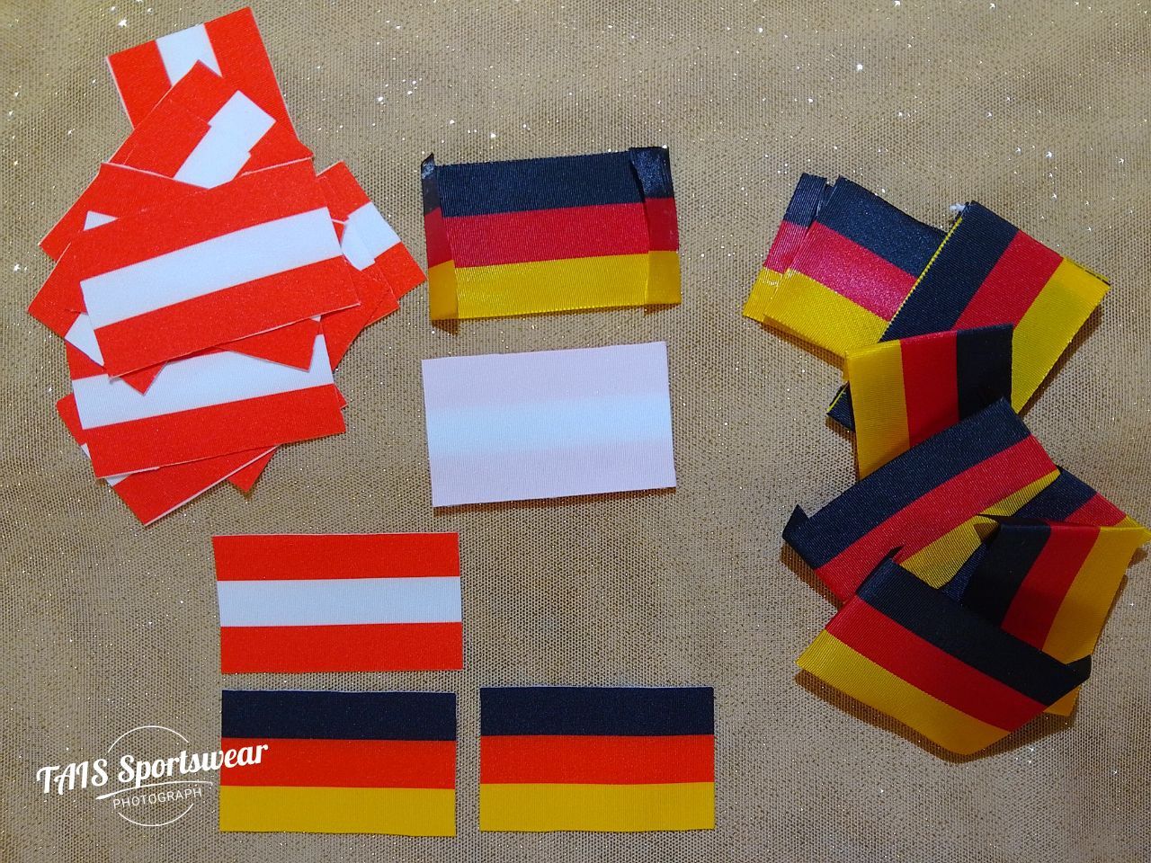 Flagge Aufnäher für Wettkampfbekleidung