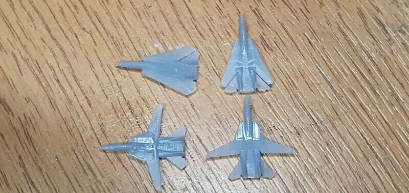 1/1200 or 1250 model F14 Tomcats set 3d printed.