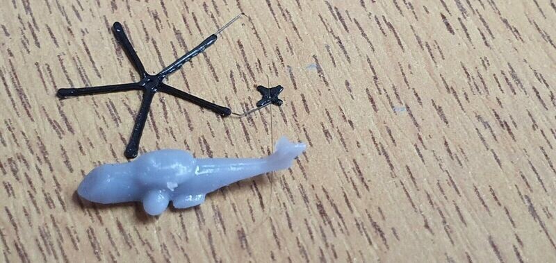 1/1200 or 1/1250 model Merlin crowsnest helicopter. Set Of 4
