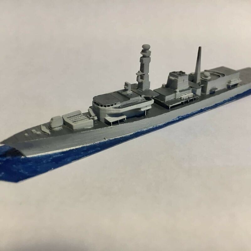 1/1250 waterline ship models. Type 23 Frigate, Duke class. Resin printed