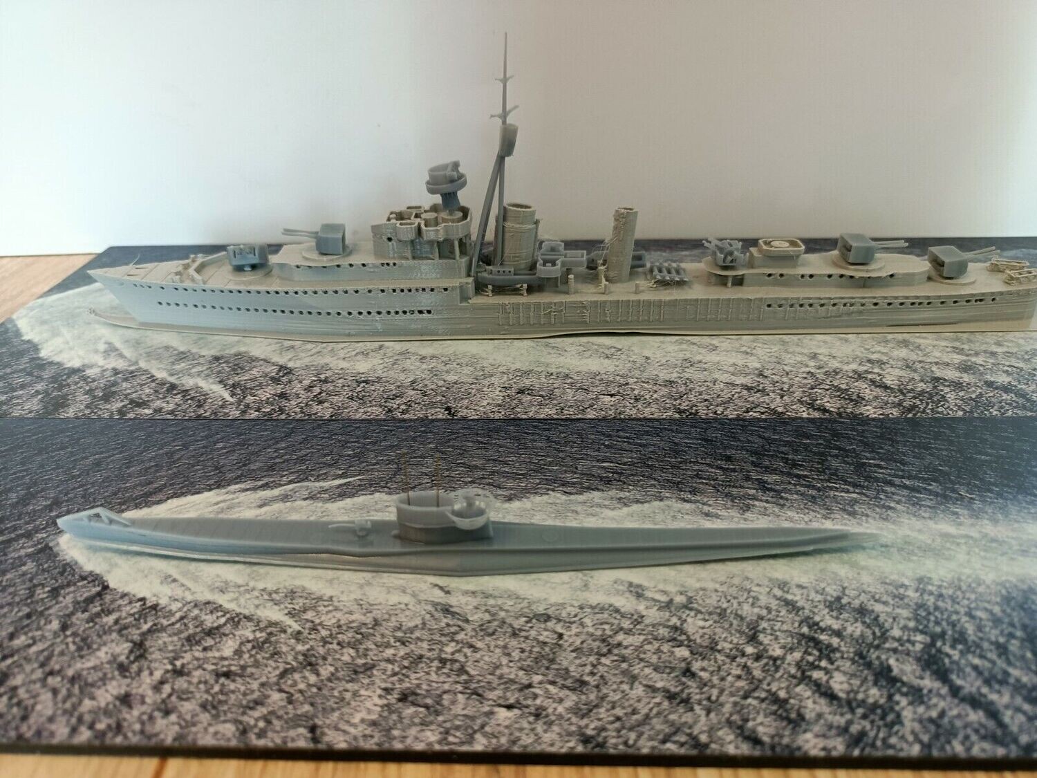 1/700 model kit U boat type V11 German WW2 waterline.