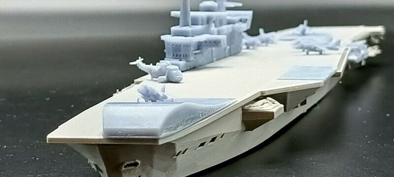 HMS Hermes Falklands (R12) 1/700 aircraft carrier waterline model ship kit