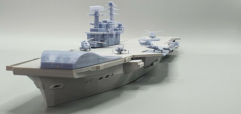 HMS Hermes (R12) 1/350 Falklands aircraft carrier waterline model ship kit