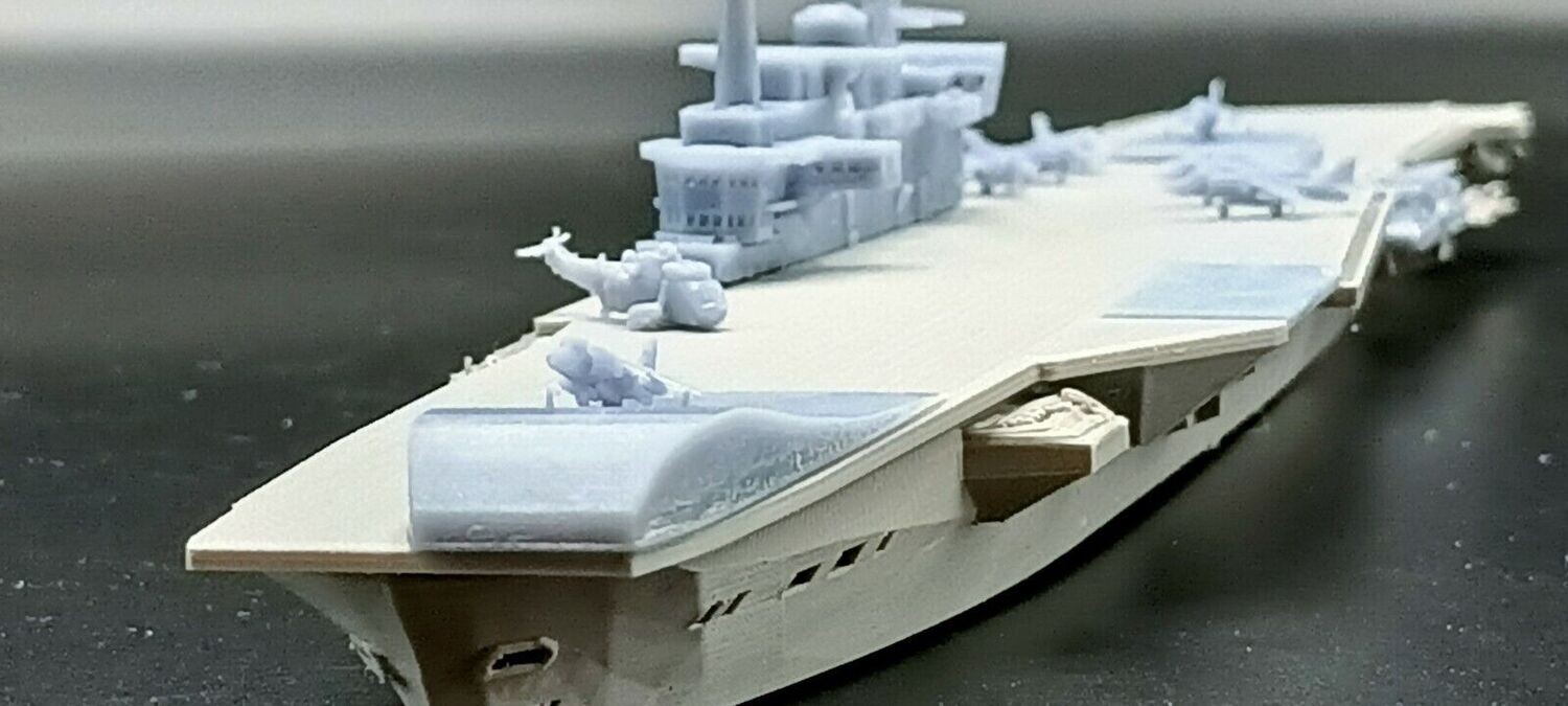 HMS Hermes Falklands (R12) 1/600 aircraft carrier waterline model ship kit
