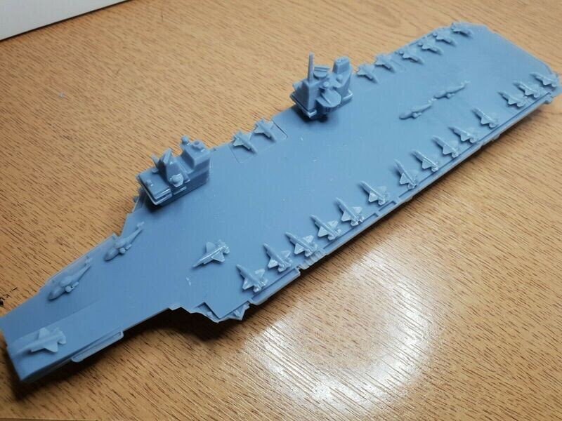HMS Queen Elizabeth Aircraft carrier  1:1250 Waterline Model