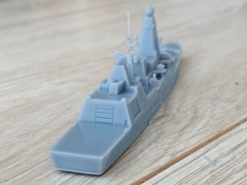 Type 45 Destroyer Daring class 1:1250 waterline model Part of UK Carrier Group