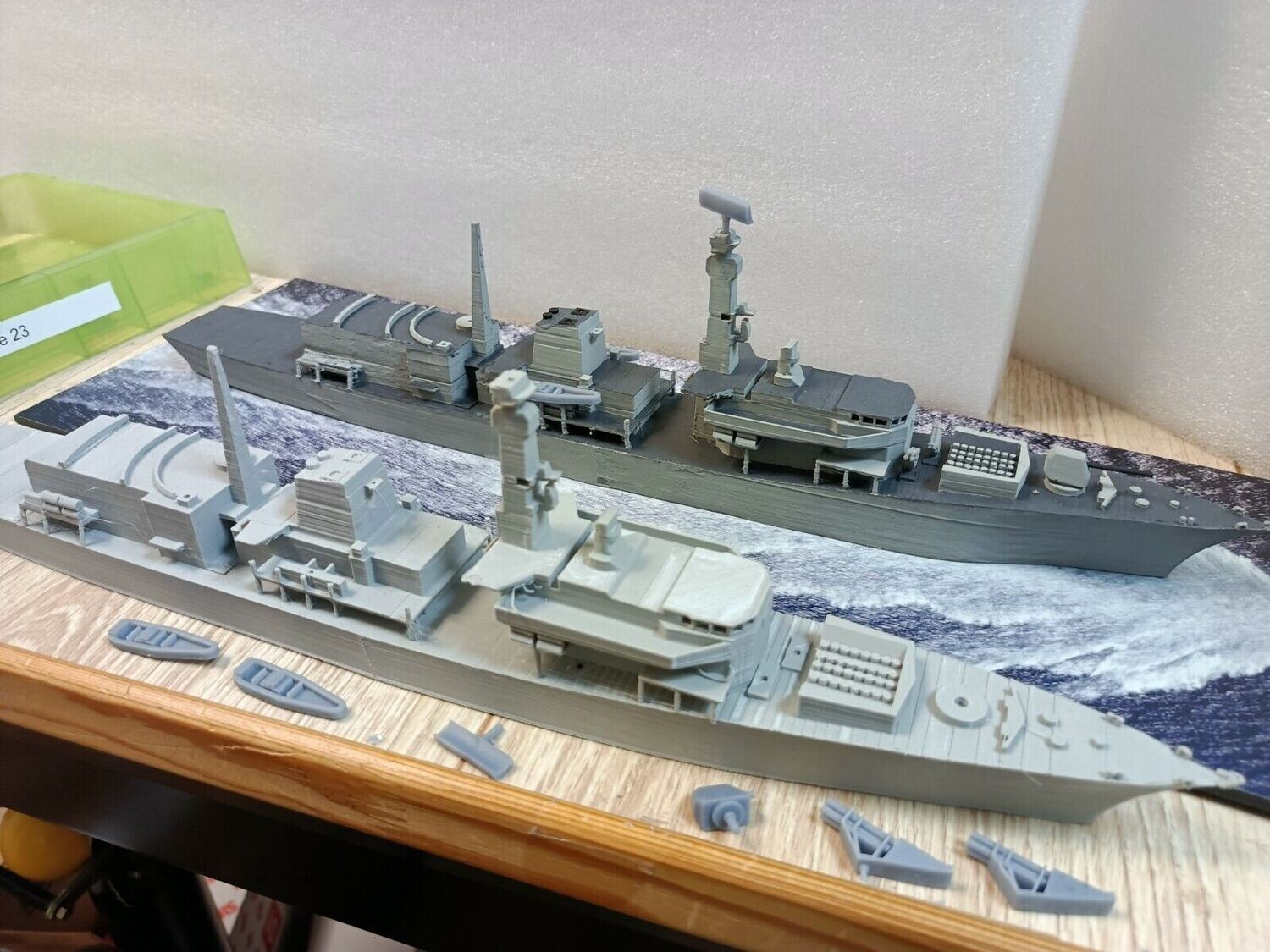 Type 23 Frigate 1:350 waterline ship model kit  PLA and Resin printed