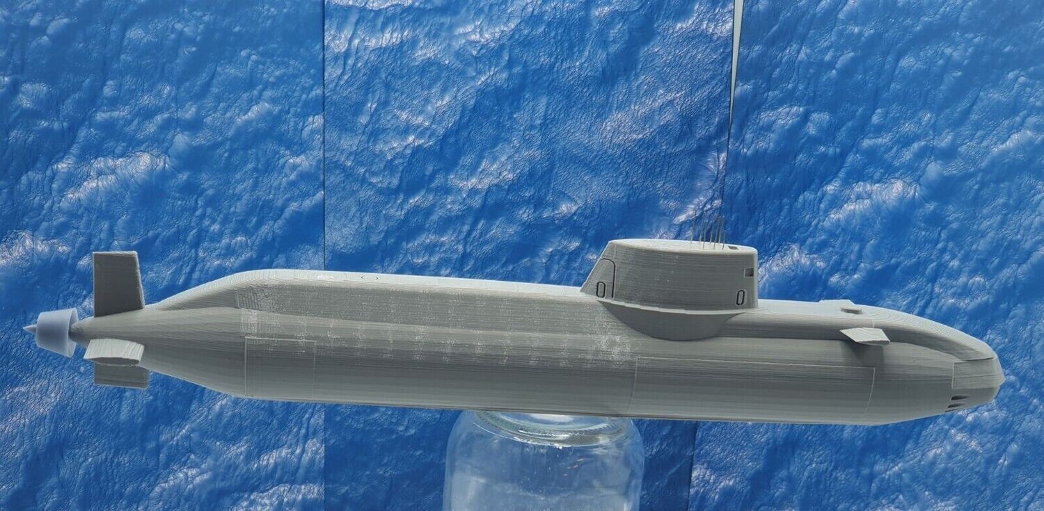 Astute Class Nuclear Submarine 1/200 full hull model.