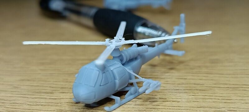 Westland Scout 1/200 SS.11 rocket equiped helicopter model sold as a set of 2