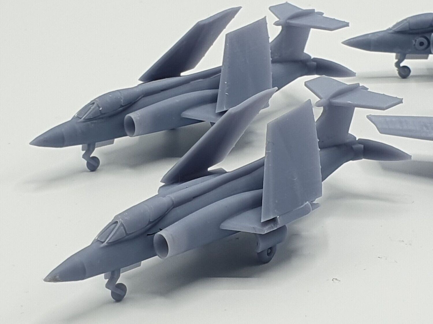 1/200 model HS Buccaneer with both folded and swept wings